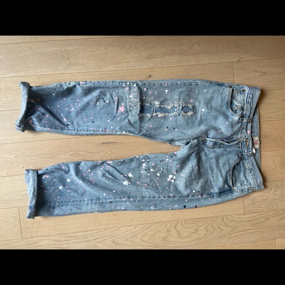 Levi’s 501 Splattered Straight Legged Jeans - Picture 3 of 3